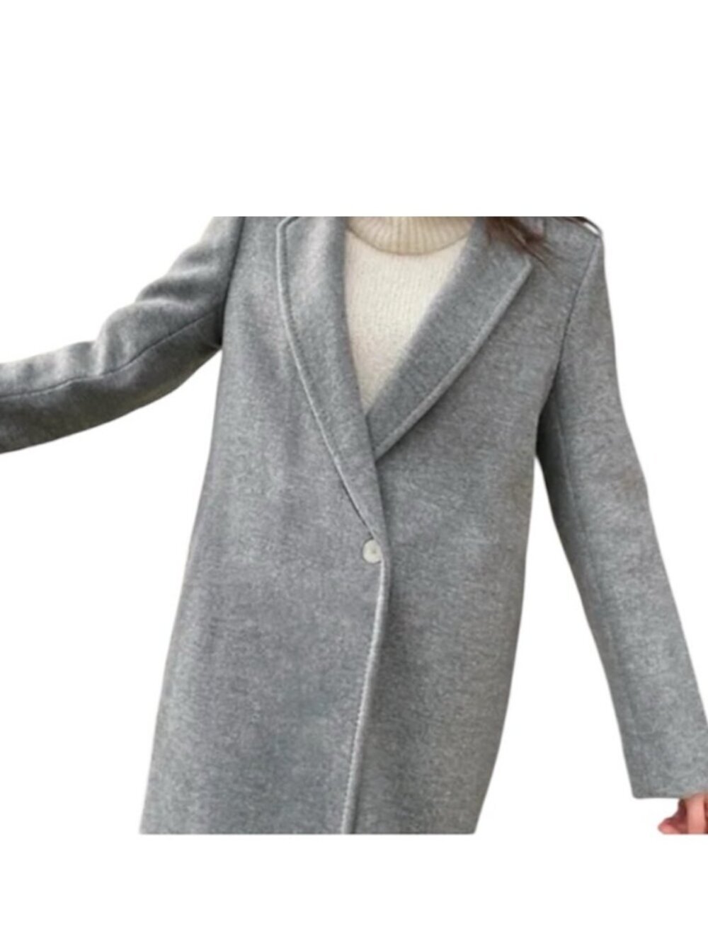 BABATON for Aritzia Wool Single Button Coat Gray XS - Picture 2 of 15